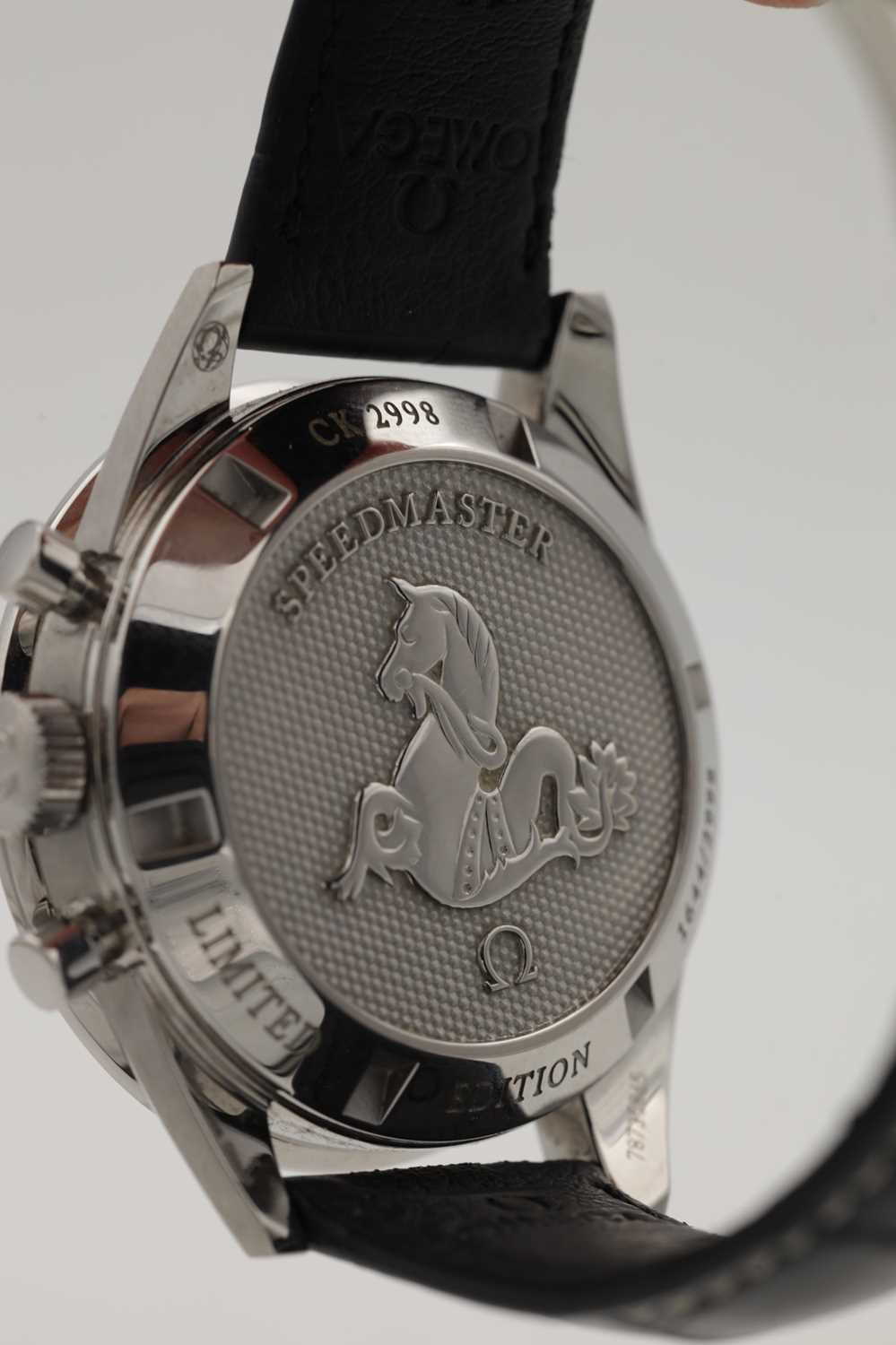A GENTLEMAN'S OMEGA SPEEDMASTER CK2998 LIMITED EDITION STAINLESS STEEL CHRONOGRAPH WRISTWATCH - Image 9 of 11