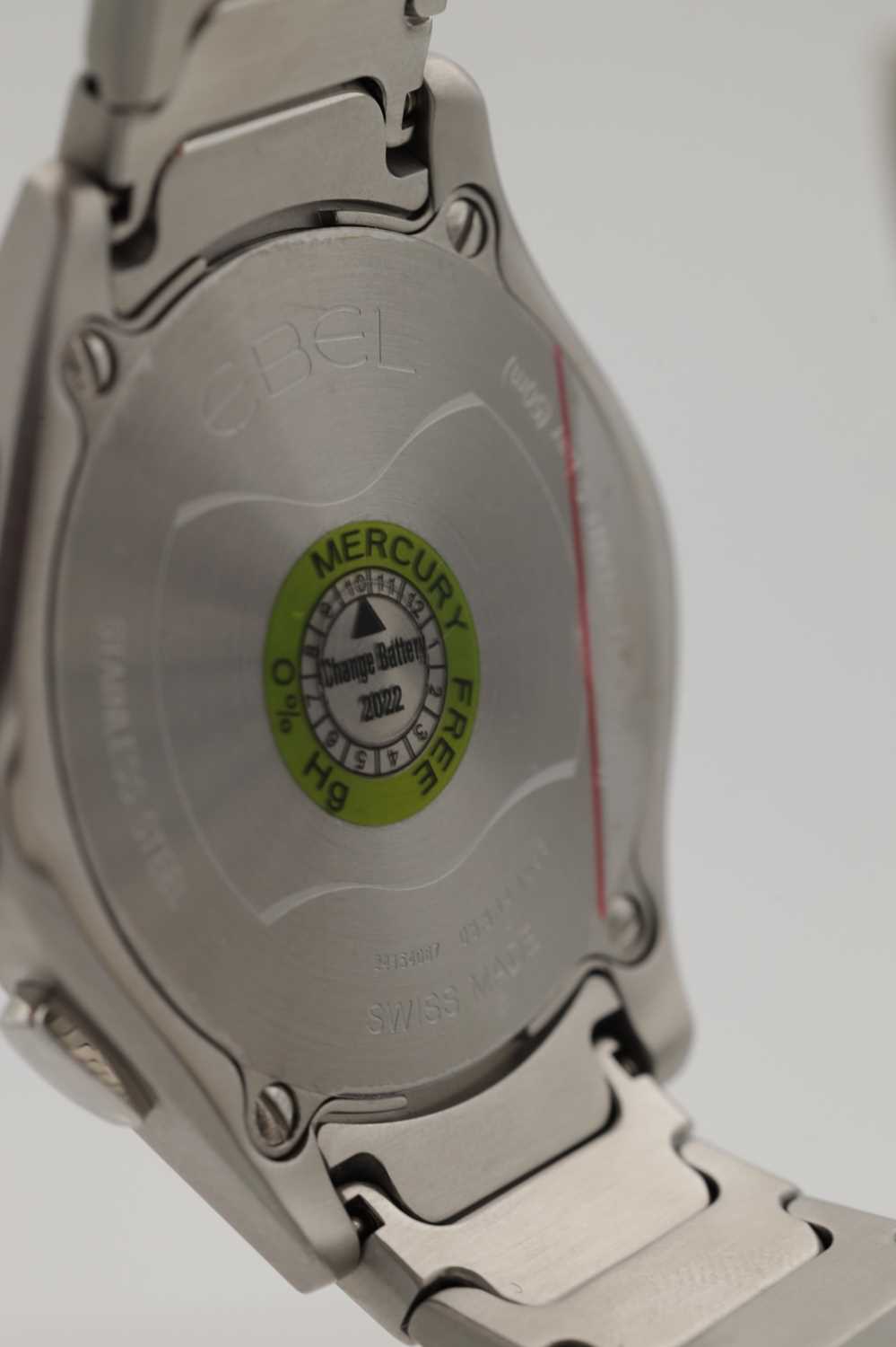 A GENTLEMAN'S STAINLESS STEEL EBEL WAVE CHRONOGRAPH WRIST WATCH - Image 10 of 11