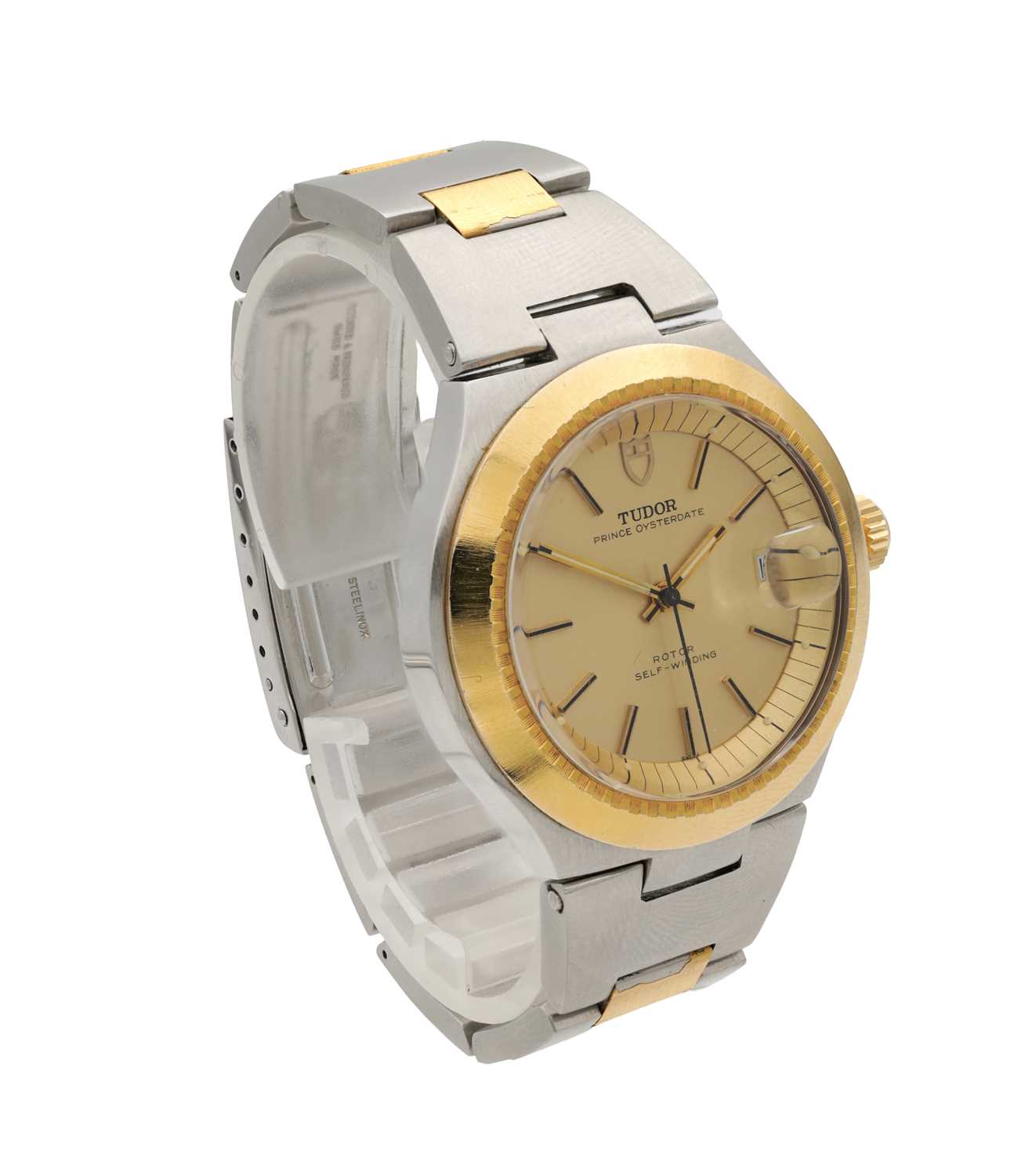 A GENTLEMAN'S STEEL AND GOLD PLATED TUDOR PRINCE OYSTERDATE WRIST WATCH - Image 2 of 9