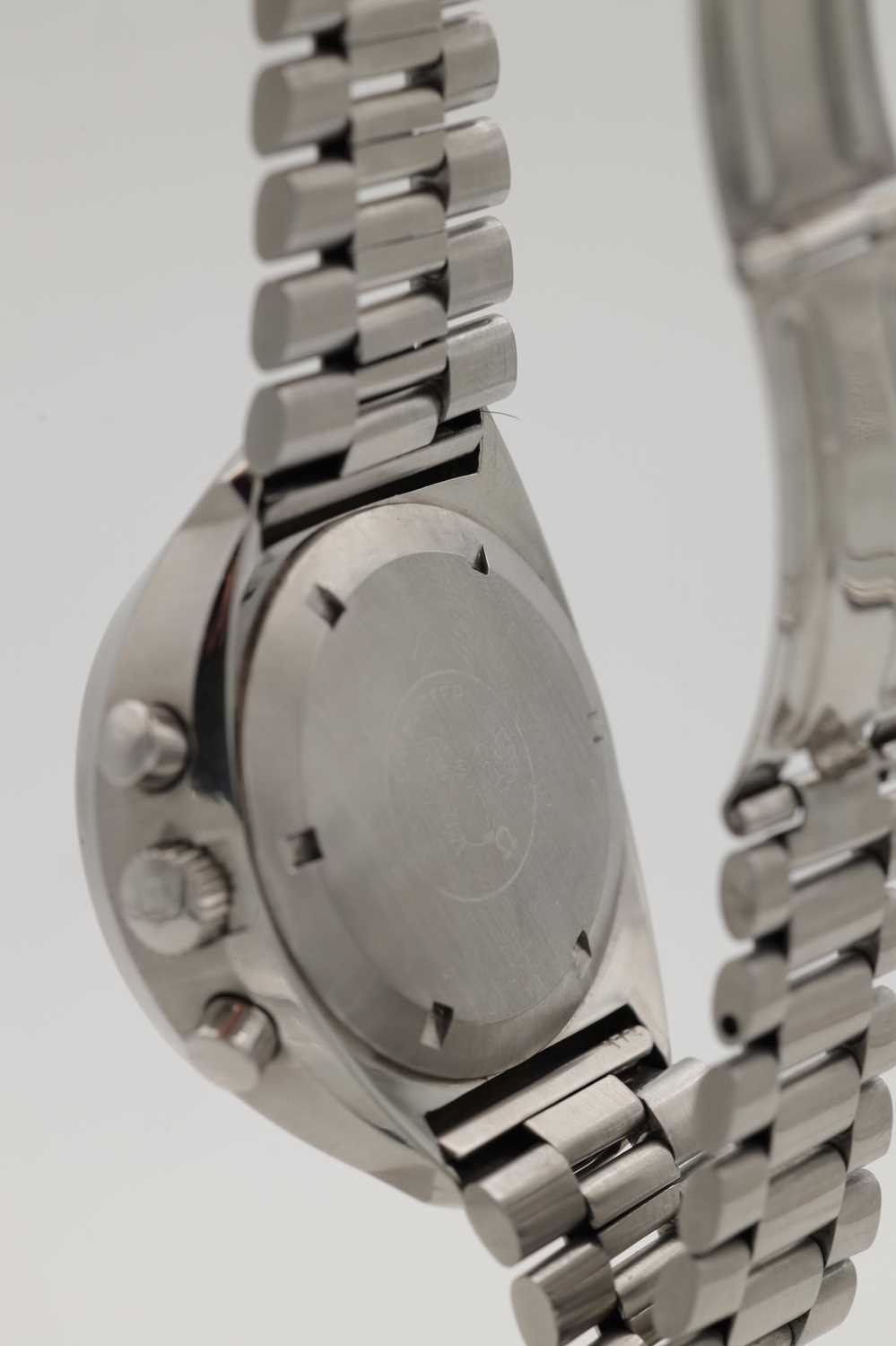 A 1970S STEEL OMEGA SPEEDMASTER PROFESSIONAL MARK IV AUTOMATIC CHRONOGRAPH WRIST WATCH - Image 9 of 10