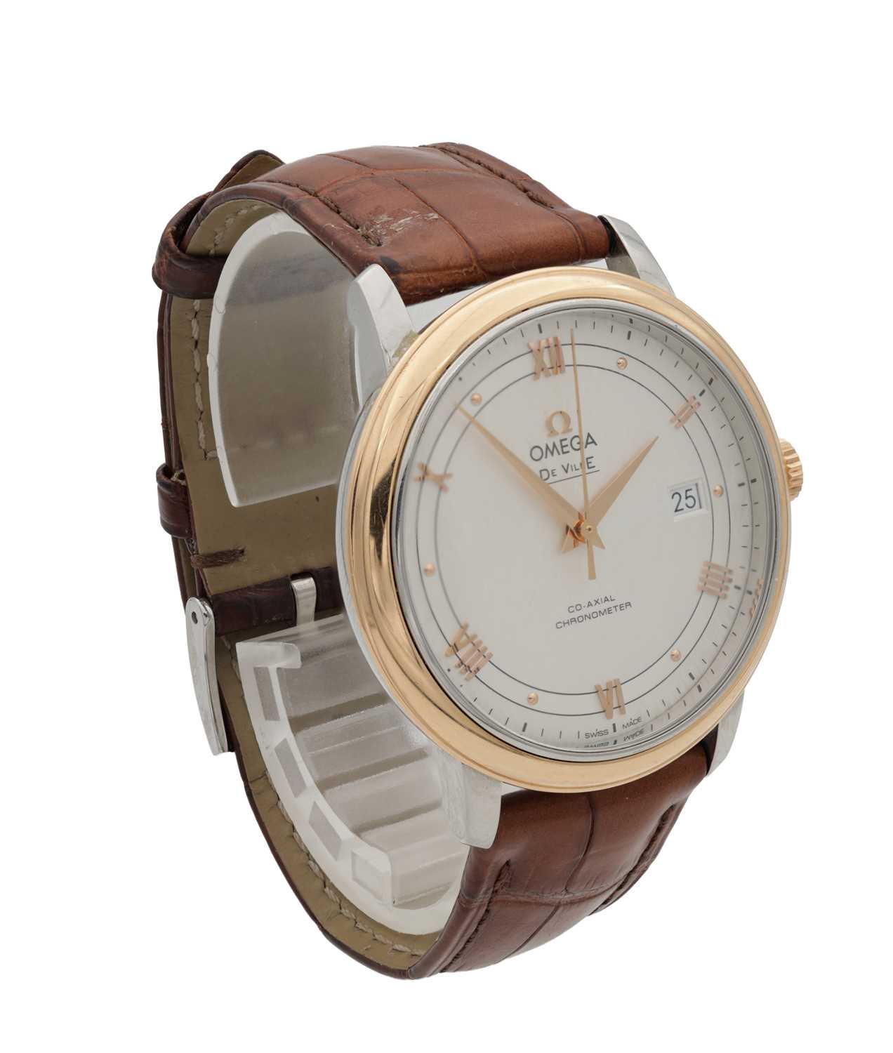 A GENTLEMAN'S STEEL AND GOLD OMEGA DE VILLE PRESTIGE CO-AXIAL CHRONOMETER WRIST WATCH - Image 2 of 6