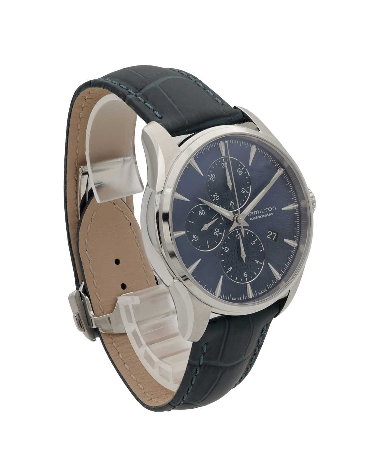 A GENTLEMAN'S STAINLESS STEEL HAMILTON JAZZMASTER CHRONOGRAPH AUTOMATIC WRIST WATCH - Image 2 of 12