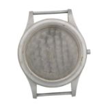 A MID 20TH CENTURY BRITISH MILITARY STEEL W.W.W. "DIRTY DOZEN" GENTLEMEN'S WATCH CASE