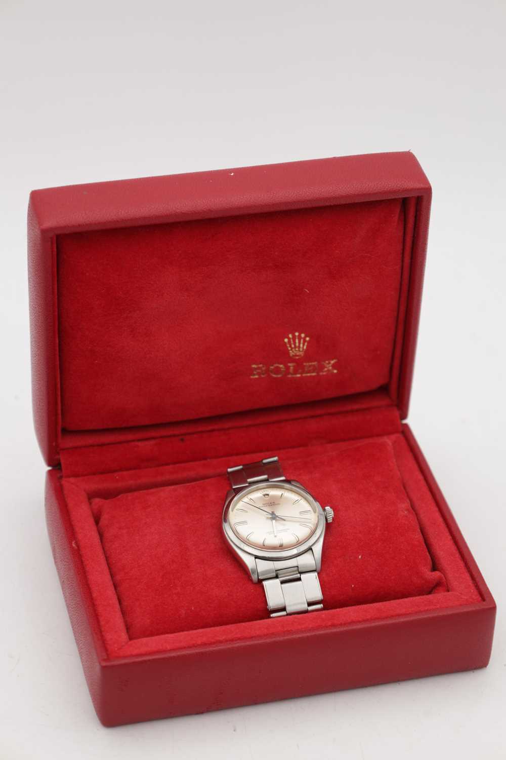 A VINTAGE ROLEX STAINLESS STEEL OYSTER PERPETUAL WRIST WATCH - Image 4 of 8