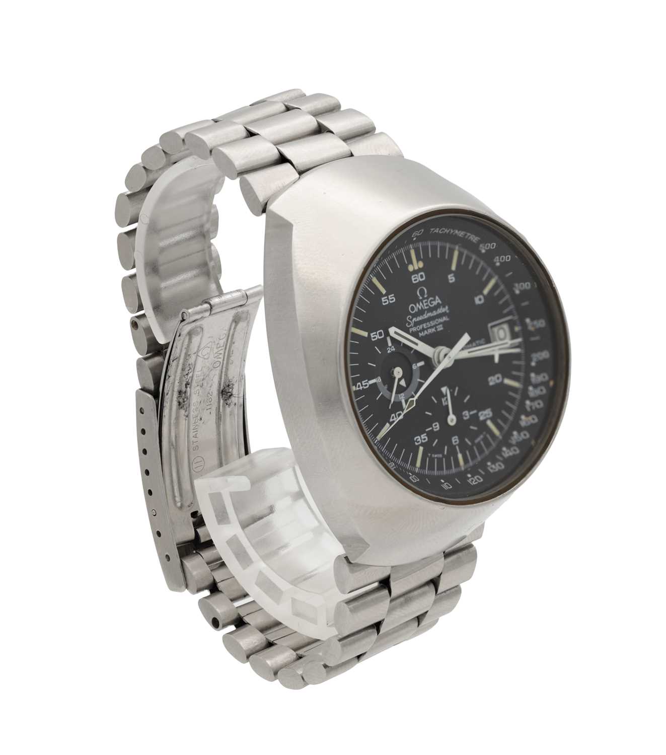 A 1970S STEEL OMEGA SPEEDMASTER PROFESSIONAL MARK IV AUTOMATIC CHRONOGRAPH WRIST WATCH - Image 2 of 10