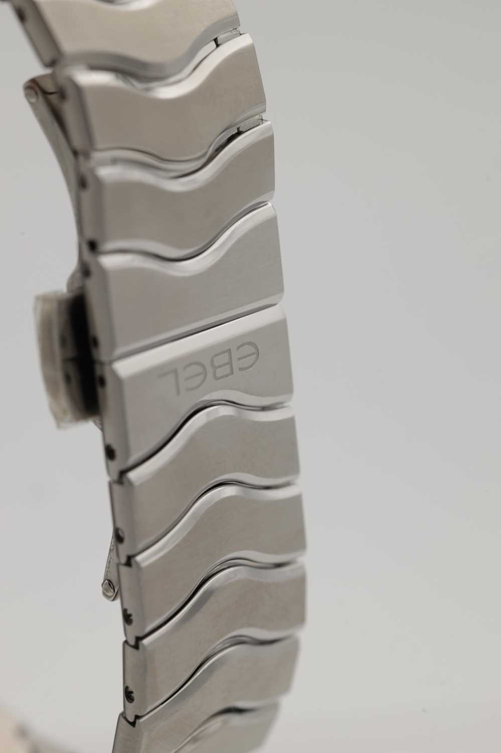 A GENTLEMAN'S STAINLESS STEEL EBEL WAVE CHRONOGRAPH WRIST WATCH - Image 9 of 11