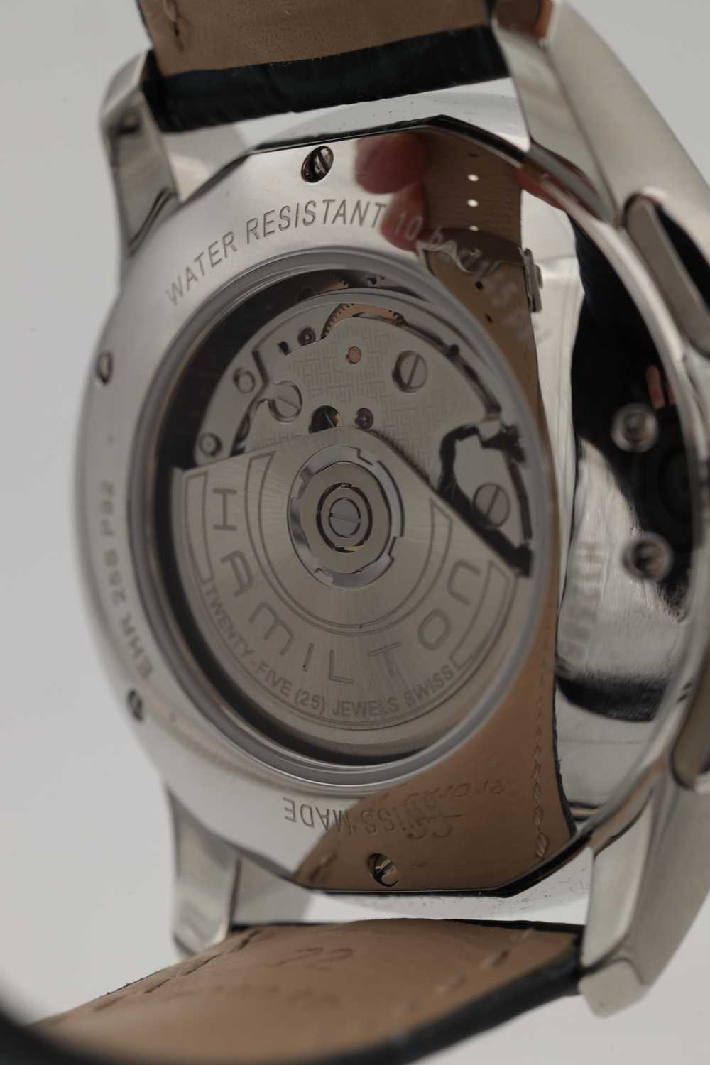 A GENTLEMAN'S STAINLESS STEEL HAMILTON JAZZMASTER CHRONOGRAPH AUTOMATIC WRIST WATCH - Image 11 of 12
