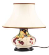 A MOORCROFT POTTERY 'PROVENCE' PATTERN TABLE LAMP