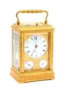GROHE, WIGMOOR STREET, LONDON A FINE LATE 19TH CENTURY FRENCH GORGE ENGRAVED PETITE SONNERIE CARRIAG