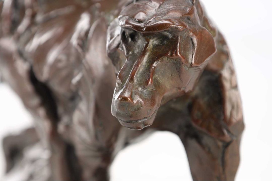 Baboon Win DYLAN LEWIS (B.1964) A LIMITED EDITION BRONZE SCULPTURE of a mother ...
