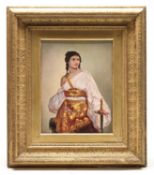 A LATE 19TH CENTURY PAINTED PORCELAIN PLAQUE AFTER AUGUST REEDEL