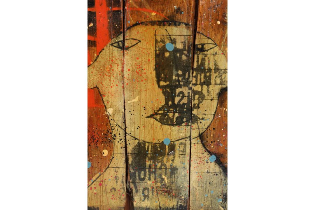 ABSTRACT CONTEMPORARY ART WORK ON PANEL
