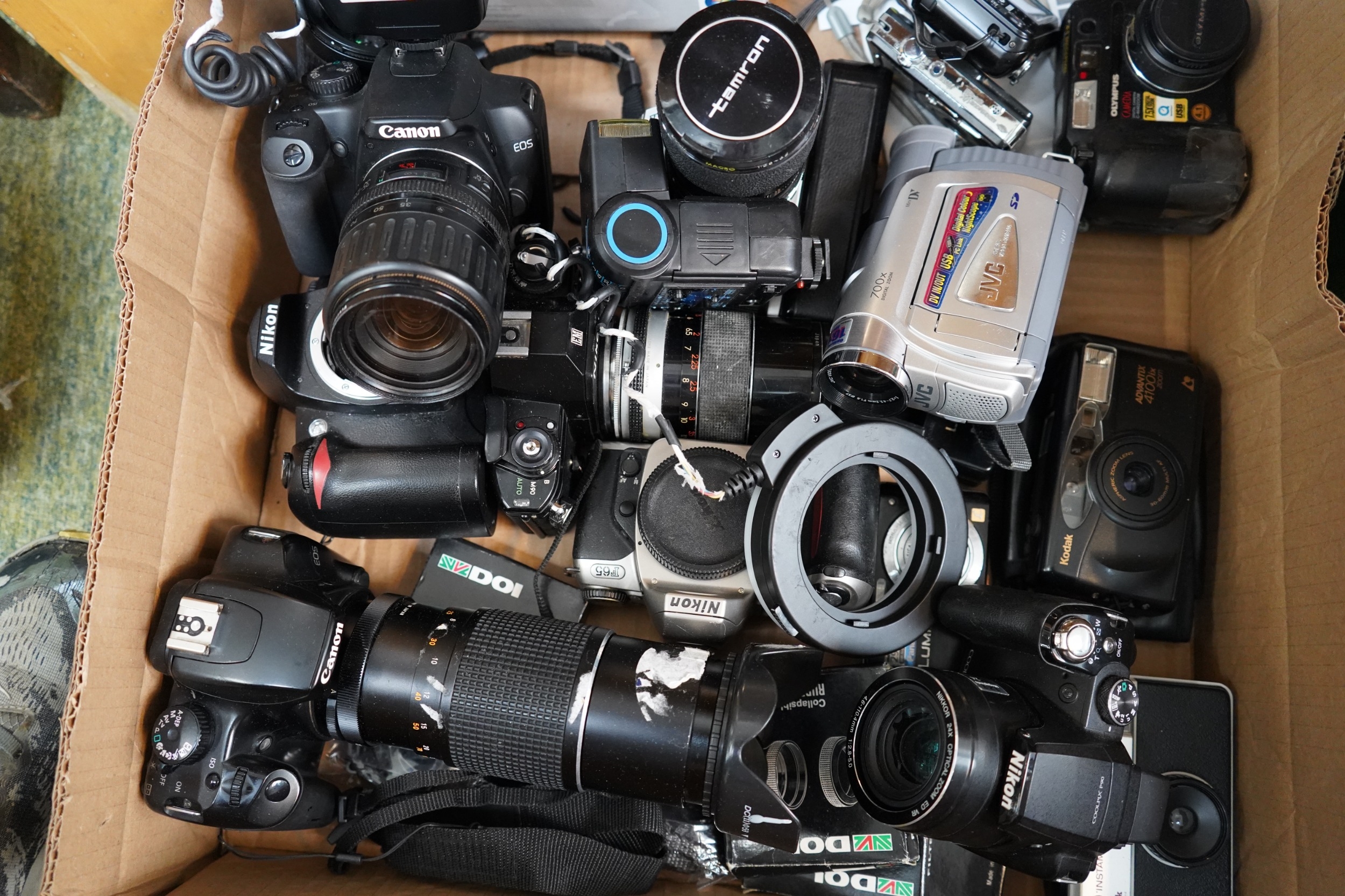 Collection of assorted Cameras to include Canon EOS, Nikon etc.