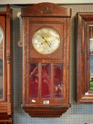 Oak Cased wall clock with numeral face