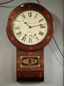 W Harrison & Son Hexham Inlaid wall clock