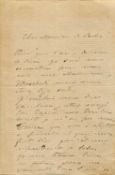 MONET CLAUDE: (1840-1926) Monet seeks a loan days before settling at Vétheuil ´ where the best thing