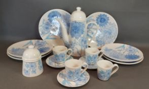 Ernestine Salerno, a coffee service comprising coffee pots, cups, saucers and plates