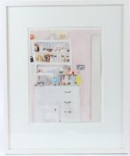 DANNY MARKEY (1965) Kitchen cabinet watercolour 30.5 x 23cm