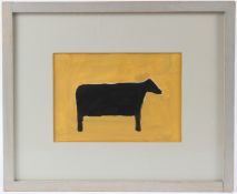 PETER KINLEY (1926-1988) Study of a cow mixed media signed 17 x 25cm