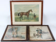 RACEHORSE 'LITTLE HARRY' Chromolithograph and two stipple engravings AFTER BARKER OF BATH various