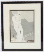 AFTER UMBERTO BRUNELLESCHI Etheral Figure on the Precipice print 27 x 20cm