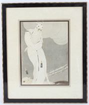 AFTER UMBERTO BRUNELLESCHI Etheral Figure on the Precipice print 27 x 20cm