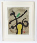 JUAN MIRO Woman and bird 1953 folio series colour print 56 X 45cm