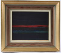 MODERN BRITISH SCHOOL (MID 20TH CENTURY) Horizontal abstract oil on paper 20 x 25cm