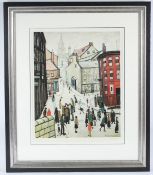 LAURENCE STEPHEN LOWRY (1887-1976) Berwick-Upon-Tweed colour lithograph signed in pencil labels