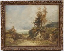 CARL BRENNIR (1850-1920) 'Near the Wishing Well' oil on board signed inscribed verso 23 x 29cm