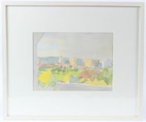 DANNY MARKEY (1965) View of buildings from a window watercolour 22 x 30cm