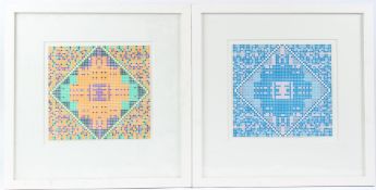 SIR EDUARDO PAOLOZZI (1924-2005) Tube station mosaics two prints Paolozzi Foundation stamp verso