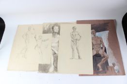 ENGLISH SCHOOL (EARLY TO MID 20TH CENTURY) Small collection of life class studies of male figures