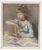 AFTER MARCEL DYF 'Portrait of Claudine' colour print 59.5 x 49.5cm