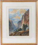 GEORGE PERCY ASHBURNHAM (c.1815-1886) 'The Falls of Reichenbach' watercolour signed and dated 1883