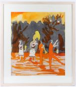 PATRICK PROCKTOR (1936-2003) Musicians watercolour signed and dated '93 53 x 46cm