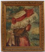 A MORALES HONER AFTER RENOIR Portrait of a girl oil on canvas signed, inscribed and dated 1971 45