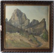 ELLIOTT SEABROOKE (1886-1950) 'Vallarsa' oil on board signed and dated 1918 44 x 45.5cm