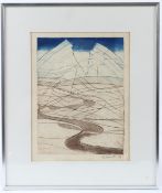 STANLEY WILLIAM HAYTER (1901-1988) Landscape etching signed and dated '79 29.5 x 21.5cm plate