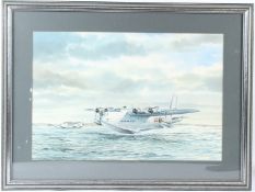 JOHN HOWELL (b.1936) Royal Air Force seaplanes watercolour, signed and dated 1981 36 x 53.5cm