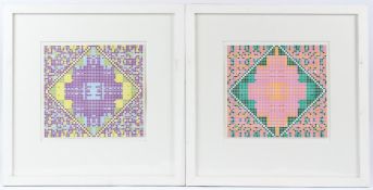 SIR EDUARDO PAOLOZZI (1924-2005) Tube station mosaics two prints Paolozzi Foundation stamp verso