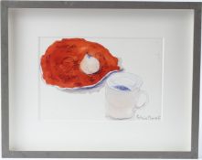 PATRICK PROCKTOR (1936-2003) Onion and mug mixed media signed 17 x 25cm