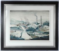 LAURENCE STEPHEN LOWRY (1887-1976) Industrial panorama colour lithograph signed in pencil labels