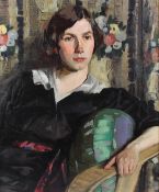 ALBERT LIPCZINSKI (1876-1974) Portrait of Elizabeth Yates oil on canvas, c.1911-1914 68 x 56.5cm