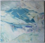 EUROPEAN SCHOOL (20TH CENTURY) Alpine landscape oil on canvas indistinctly signed and dated '85