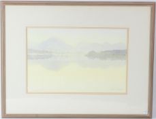 JOHN MILLER (1931-2002) 'Morning Mist' watercolour signed 32 x 49.5cm
