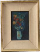 FRENCH OR BELGIAN SCHOOL (MID 20TH CENTURY) Still life of mixed flowers in a vase oil on canvas