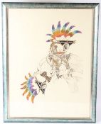 BRITISH SCHOOL (CONTEMPORARY) 'Parrot Fashion' colour print 5/9 inscribed in pencil and signed
