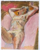 PAUL BENEDICT BRAND (1916-2008) 'Sketch of Sarah La Baigneuse' oil on board unframed 45 x 35cm