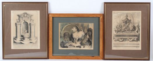 AFTER EDWIN LANDSEER 'Alexander and Diogenes' engraving 19 x 24cm two further engravings of